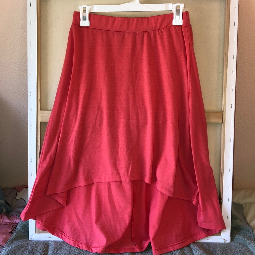 Coral high low shirt